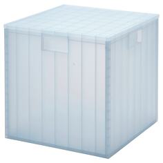 PANSARTAX Ящик для хранения с крышкой, прозрачный серо-голубой, 33x33x33 см IKEA