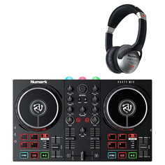 DJ-контроллер Numark Party Mix II Serato LE со встроенным световым шоу и наушниками Numark Party Mix II Serato LE DJ Controller w Built In Lightshow+Headphone