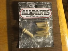 Бриджевые конусообразные кнопки Allparts Bone Bridge Pins w/Abalone Inlay Dots