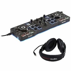 Комплект Resident Audio R100 Hercules DJControl Starlight со светодиодной подсветкой и стереонаушниками