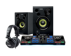 Стартовый комплект Hercules DJ с контроллером Starlight, динамиками, наушниками и Serato DJ Lite Starter Kit