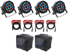 Прожектор Rockville RockPAR50 LED RGB Par Can DJ/Club DMX Wash Lights + кабели + сумки RockPAR50 + RDX + RLB90
