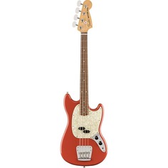 Fender Vintera 60s Mustang 4-струнная электрическая бас-гитара с чехлом - Fiesta Red Vintera 60s Mustang Bass - Fiesta Red