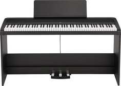 Korg B2SP 88-клавишное цифровое пианино со стойкой и блоком из трех педалей - черный B2SPBK