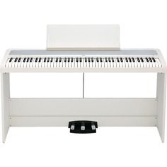 Korg B2SP 88-клавишное портативное цифровое пианино со стойкой и педалью - белое