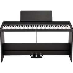 Korg B2SP 88-клавишное портативное цифровое пианино со стойкой и педалью - черное