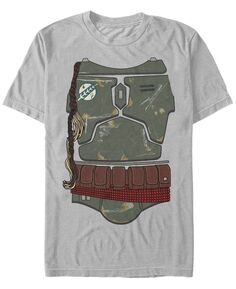 Звездные войны мужской классический костюм охотника за головами боба фетт футболка с коротким рукавом Fifth Sun, серебряный