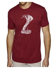 Мужская футболка премиум-класса с надписью word art - types of snakes LA Pop Art