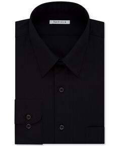 Мужская классическая/классическая классическая рубашка большого и высокого роста из однотонного поплина без морщин Van Heusen, черный