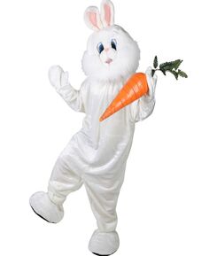 Роскошный костюм талисмана плюшевого кролика BuySeasons, белый