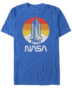 Мужская футболка с коротким рукавом nasa в винтажном стиле с логотипом запуска космического корабля шаттл Fifth Sun, мульти
