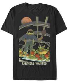 Мужская футболка с коротким рукавом nasa mars farmers wanted Fifth Sun, черный