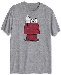 Мужская футболка с рисунком snoopy doghouse Hybrid, серый