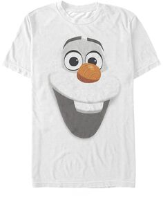Диснеевский мужской костюм замороженного олафа с большим лицом футболка с коротким рукавом футболка с коротким рукавом Fifth Sun, белый