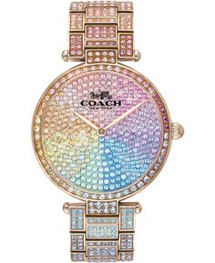 Женские часы park rainbow pavé с браслетом 34 мм COACH