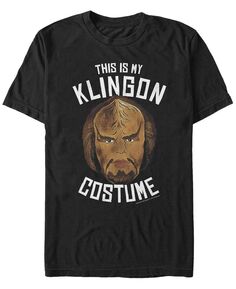 Звездный путь мужской клингонский костюм на хэллоуин футболка с коротким рукавом Fifth Sun, черный