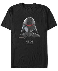 Звездные войны мужская футболка со шлемом инквизитора падшего ордена джедаев Fifth Sun, черный