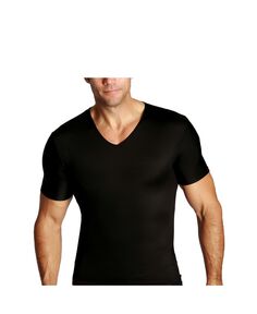 Мужская компрессионная футболка insta slim с коротким рукавом и v-образным вырезом Instaslim, черный