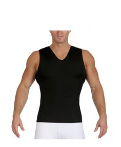Мужская компрессионная футболка insta slim без рукавов с v-образным вырезом Instaslim, черный