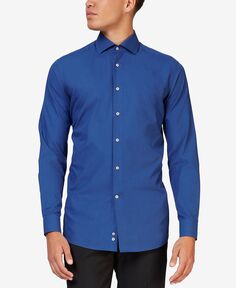 Мужская однотонная рубашка OppoSuits, синий