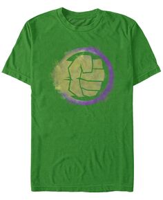 Мужские мстители эндшпиль халк аэрозольная краска кулак логотип, футболка с коротким рукавом Fifth Sun