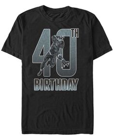 Мужская футболка с коротким рукавом marvel black panther 40th birthday Fifth Sun, черный