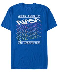 Мужская футболка nasa neon colours space administration с коротким рукавом Fifth Sun