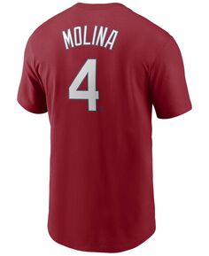 Мужская футболка yadier molina st. louis cardinals с именем и номером игрока Nike, красный