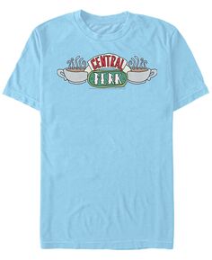 Мужская футболка с коротким рукавом с логотипом кружки кофе central perk friends Fifth Sun, голубой
