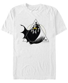 Мужская футболка с коротким рукавом batman power pose с геометрическим рисунком Fifth Sun, белый