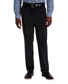 Мужские брюки классического кроя из эластичного вельвета Haggar, темно-серый