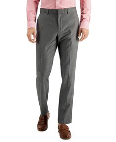 Мужские классические брюки slim fit non-iron performance stretch из меланжевой ткани Perry Ellis Portfolio