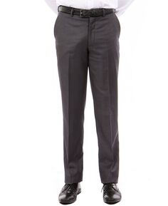 Мужские эластичные классические брюки узкого кроя на плоской подошве спереди Tazio, темно-серый