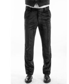 Мужские классические брюки скинни modern fit из бархата под смокинг Bryan Michaels, черный