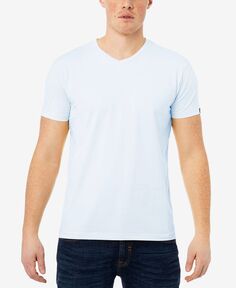 Мужская базовая футболка с коротким рукавом и v-образным вырезом X-Ray, светло-синий