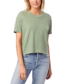 Укороченная женская футболка из джерси в винтажном стиле с хедлайнером alternative apparel Macy&apos;s Macy's