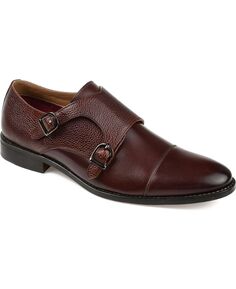 Мужские классические туфли calvin с двумя ремешками monk Thomas &amp; Vine, коричневый