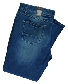 Мужские классические рабочие брюки большого размера с высоким голенищем, джинсы Flypaper, светло-синий