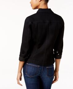 Женская джинсовая куртка, созданная для macy&apos;s Charter Club, черный