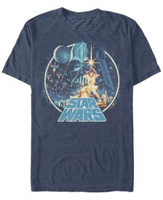 Мужская футболка с коротким рукавом с коротким рукавом с надписью «звездные войны» Fifth Sun, синий