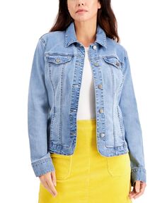 Женская джинсовая куртка, созданная для macy&apos;s Charter Club, мульти