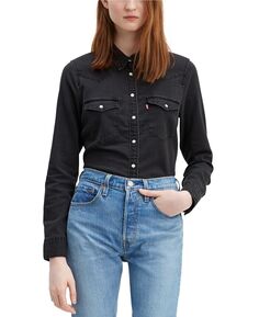 Женская хлопковая джинсовая рубашка the ultimate western Levi&apos;s, мульти Levis