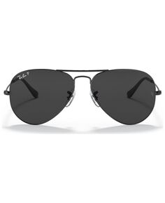 Поляризованные солнцезащитные очки унисекс aviator total black, rb3025 58 Ray-Ban, мульти