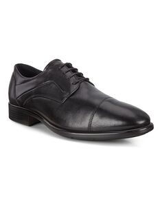 Мужские оксфорды citytray cap toe tie Ecco, черный