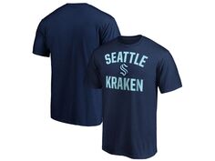 Мужская футболка с аркой победы seattle kraken Majestic, синий