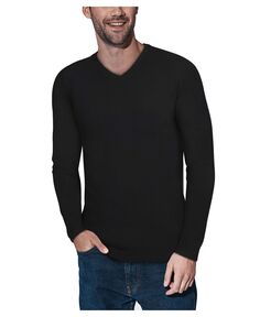 Мужской базовый пуловер с v-образным вырезом, свитер средней плотности X-Ray, черный