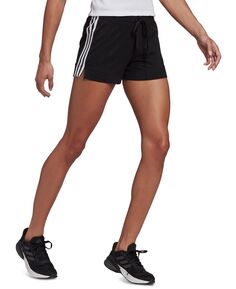 Женские вязаные шорты pacer с 3 полосками adidas, черно-белый