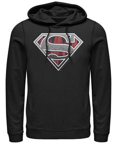 Мужская флисовая толстовка с капюшоном superman concrete logo Fifth Sun, черный