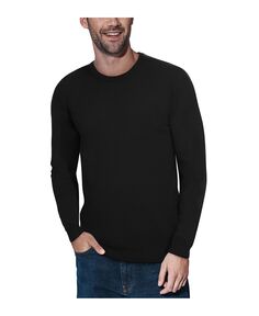 Мужской базовый пуловер с круглым вырезом, свитер средней плотности X-Ray, черный