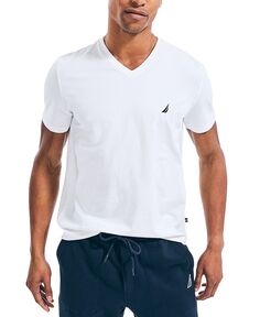 Мужская футболка классического кроя с логотипом j-class из хлопка с v-образным вырезом Nautica, белый